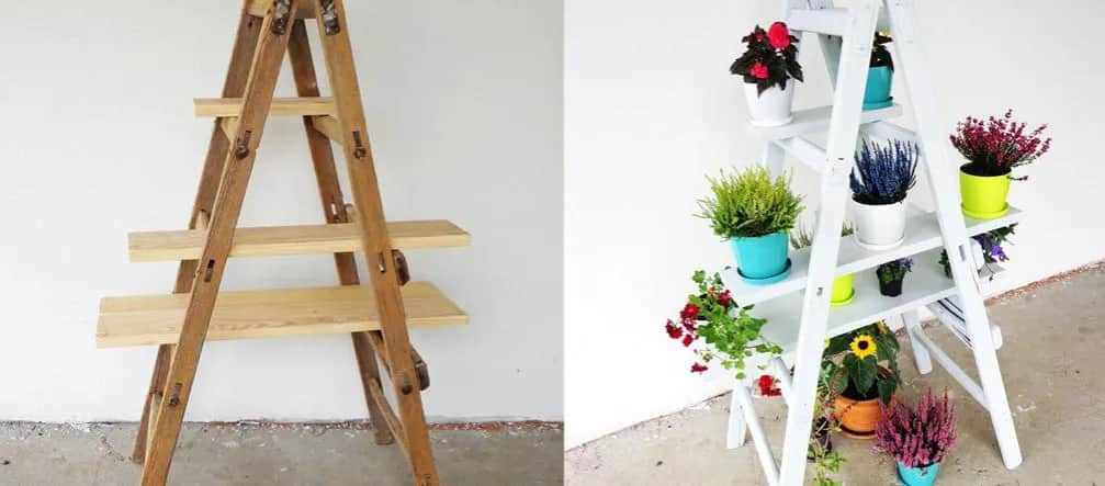 Kwietnik jak drabina – stwórz unikalną dekorację dla swojego wnętrza